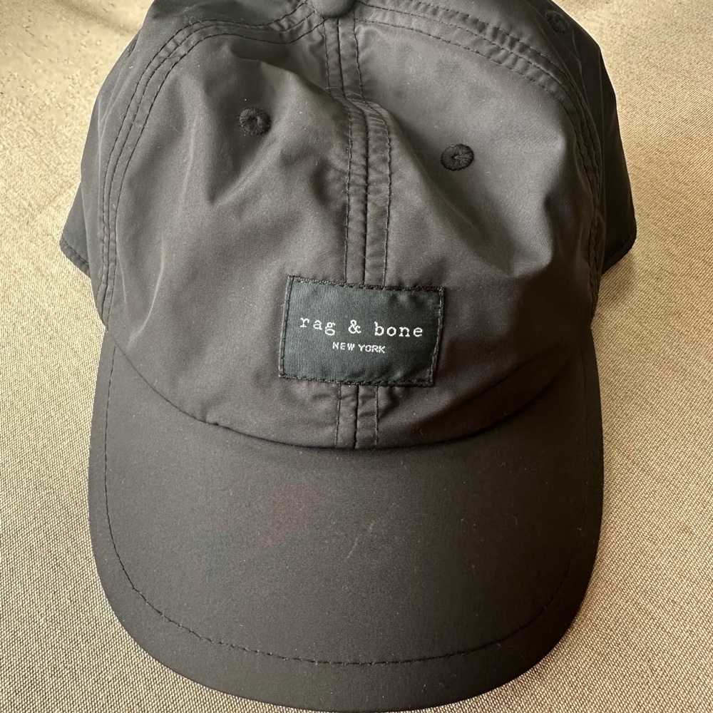 Rag & Bone Addison Baseball Cap in Black